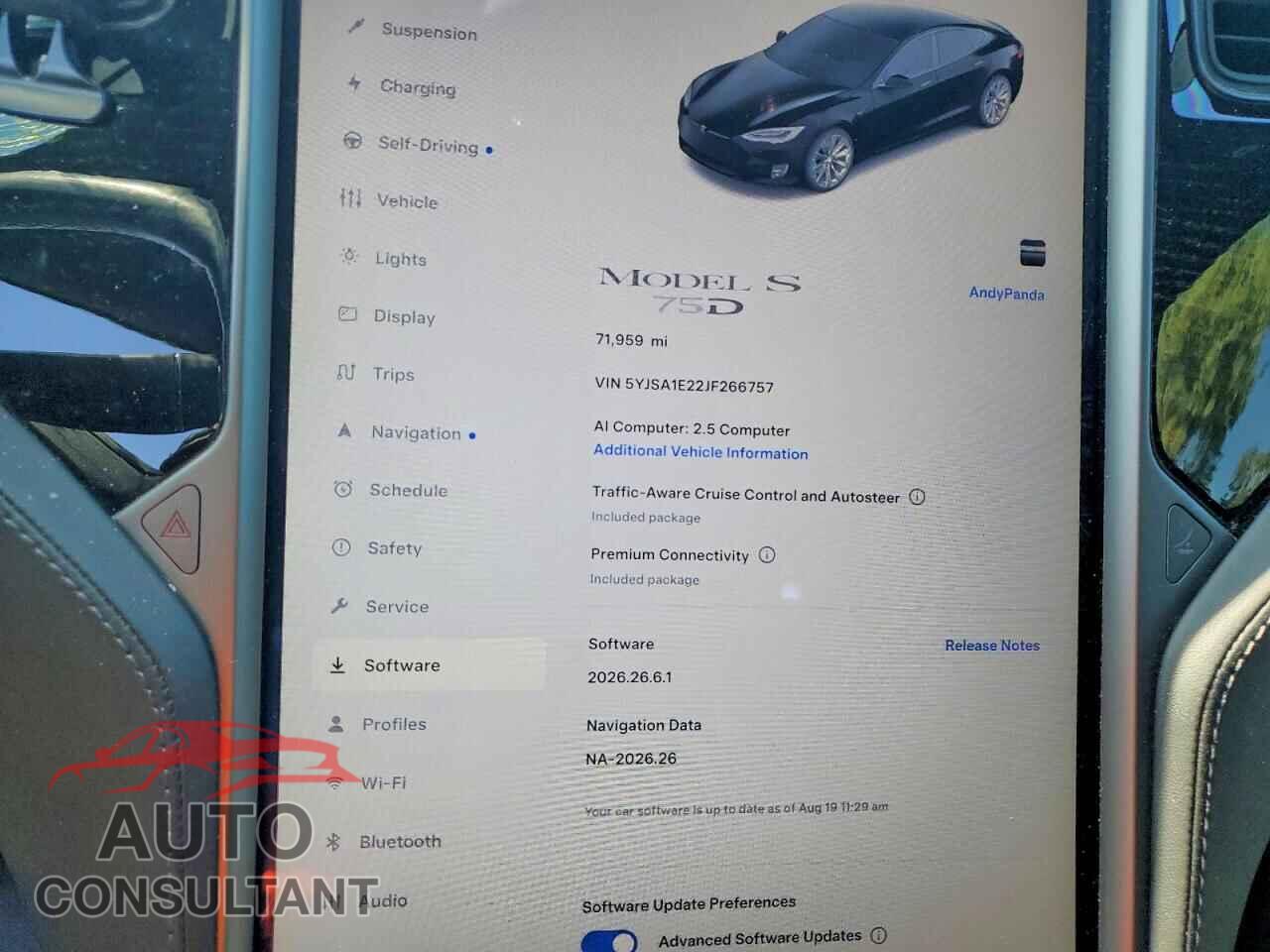 TESLA MODEL S 2018 - 5YJSA1E22JF266757
