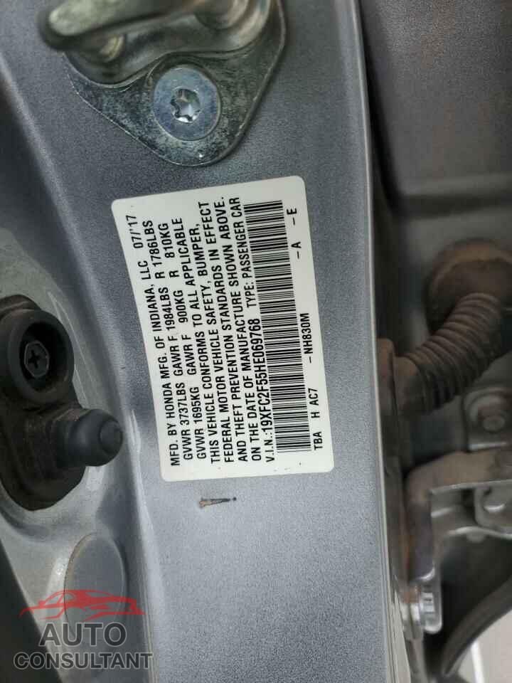 HONDA CIVIC 2017 - 19XFC2F55HE069768