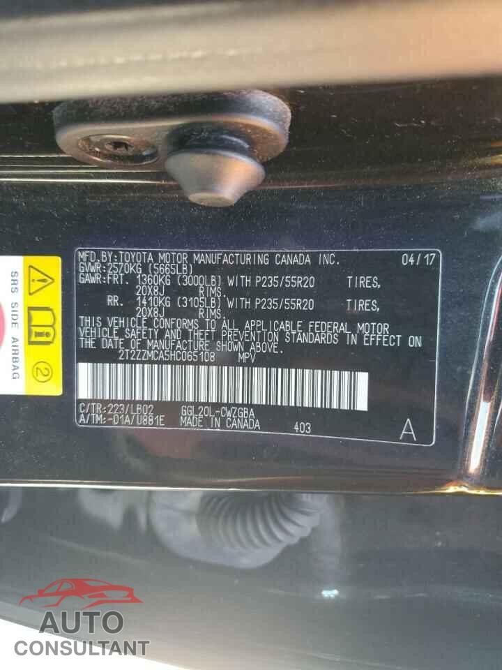 LEXUS RX350 2017 - 2T2ZZMCA5HC065108