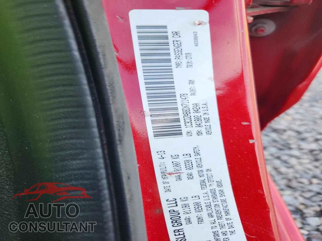 DODGE AVENGER 2013 - 1C3CDZAB8DN711478