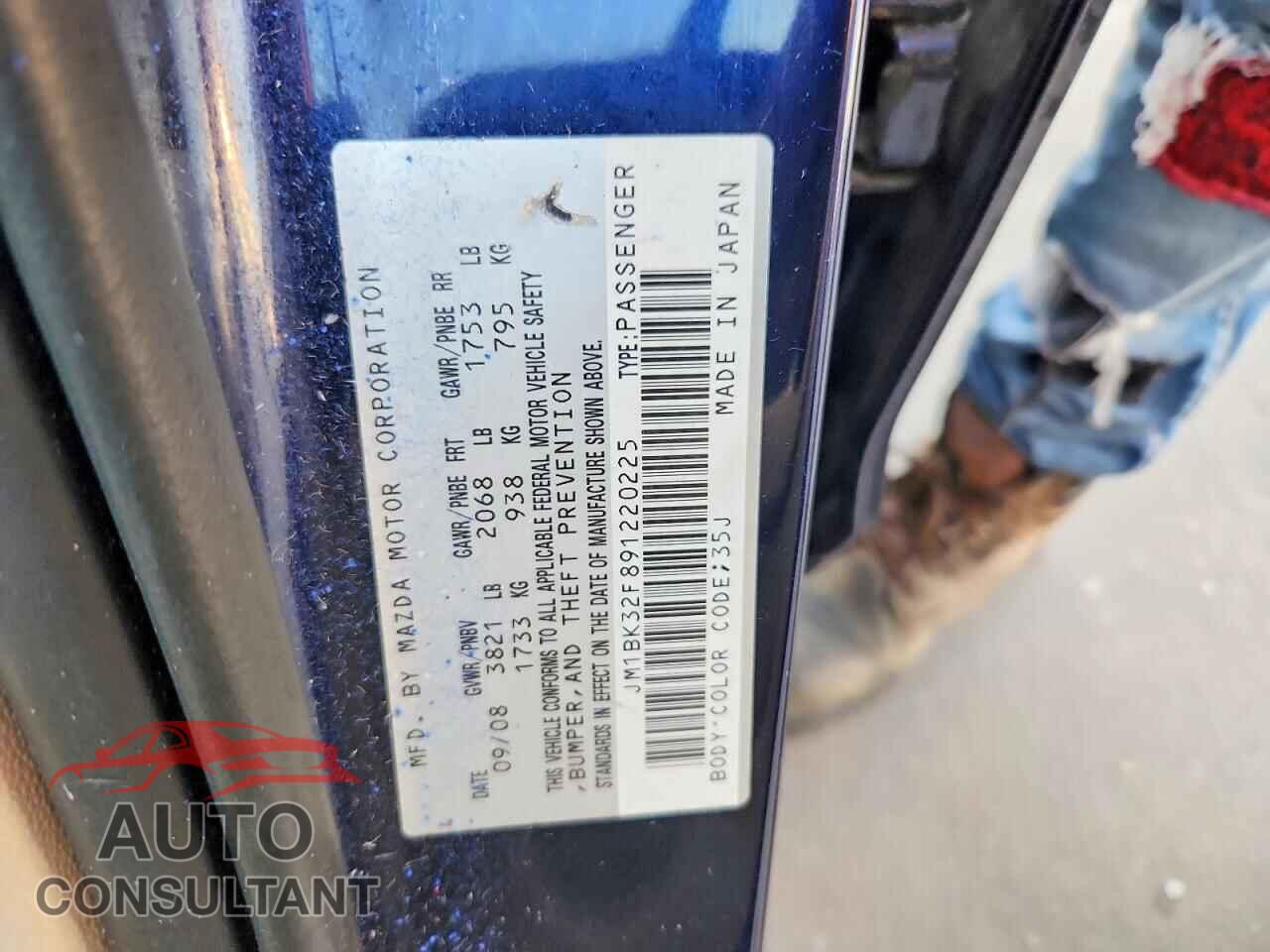 MAZDA 3 2009 - JM1BK32F891220225