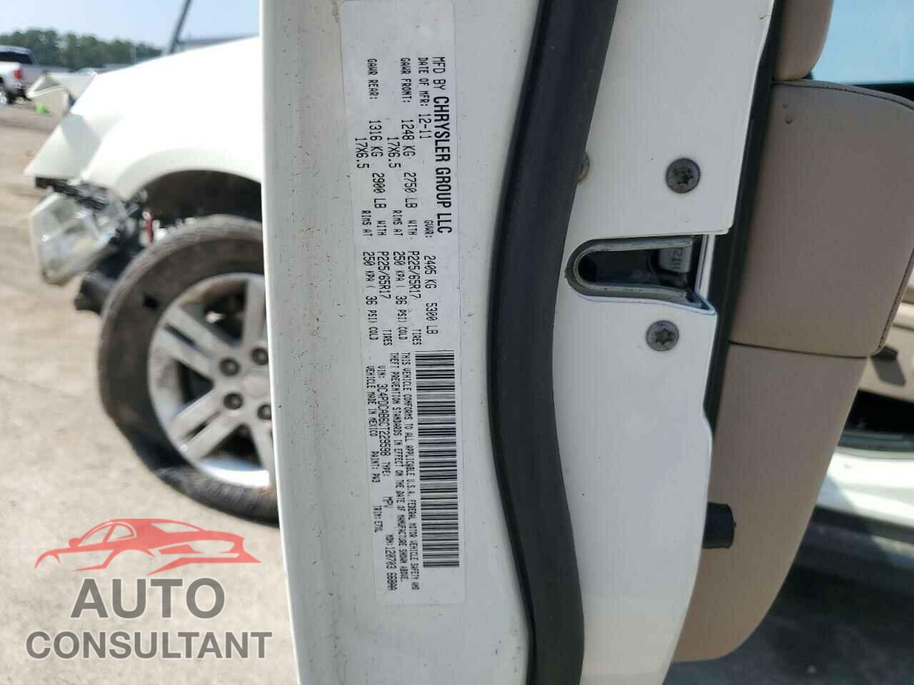 DODGE JOURNEY 2012 - 3C4PDCAB6CT229598