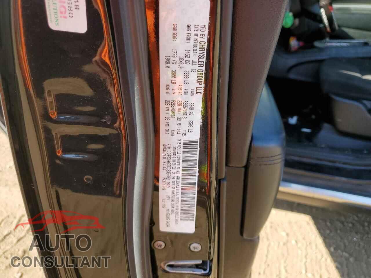 DODGE DURANGO 2012 - 1C4RDHAG5CC335702