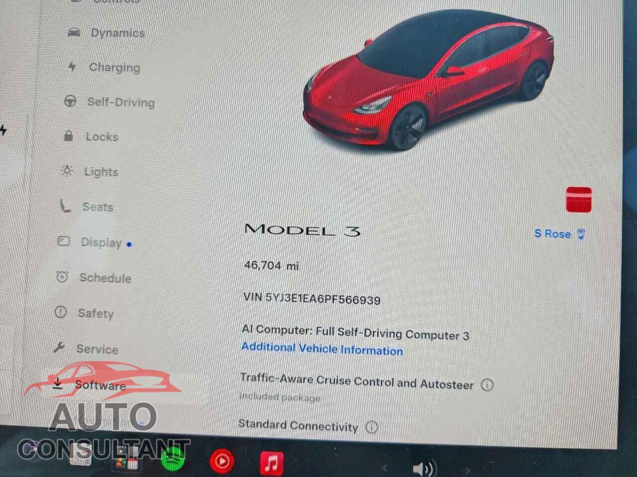 TESLA MODEL 3 2023 - 5YJ3E1EA6PF566939