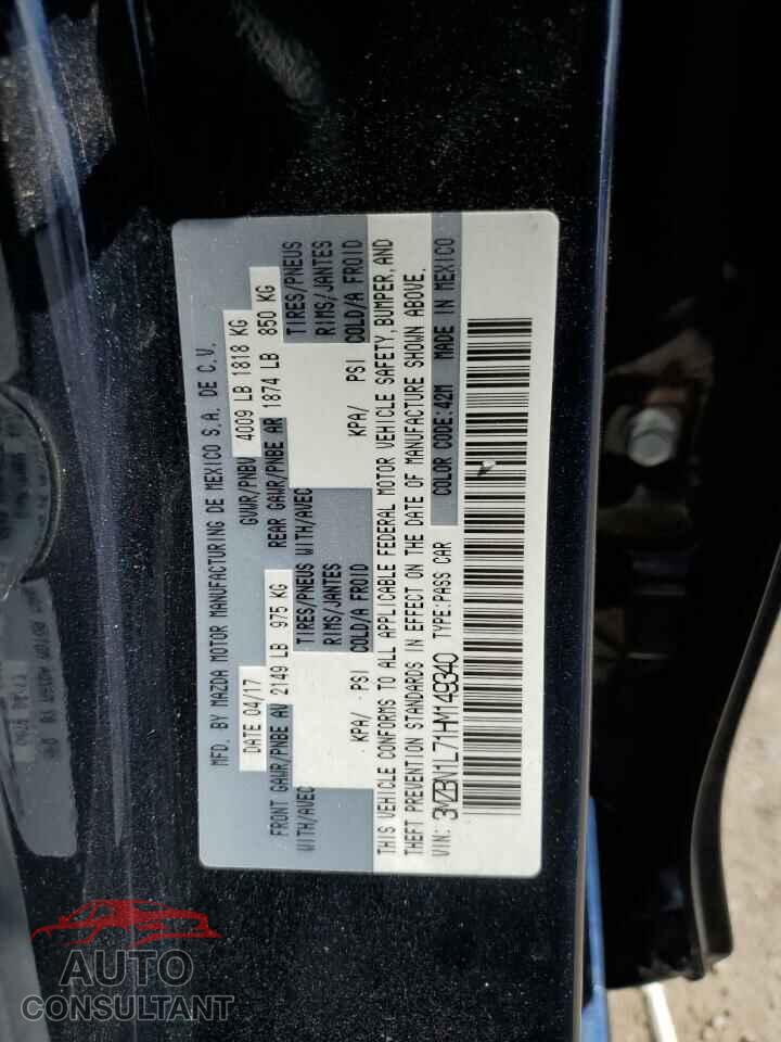MAZDA 3 2017 - 3MZBN1L71HM149340