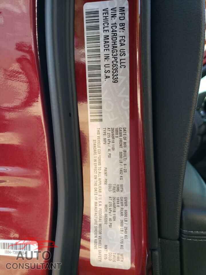 DODGE DURANGO 2023 - 1C4RDHAG3PC635339