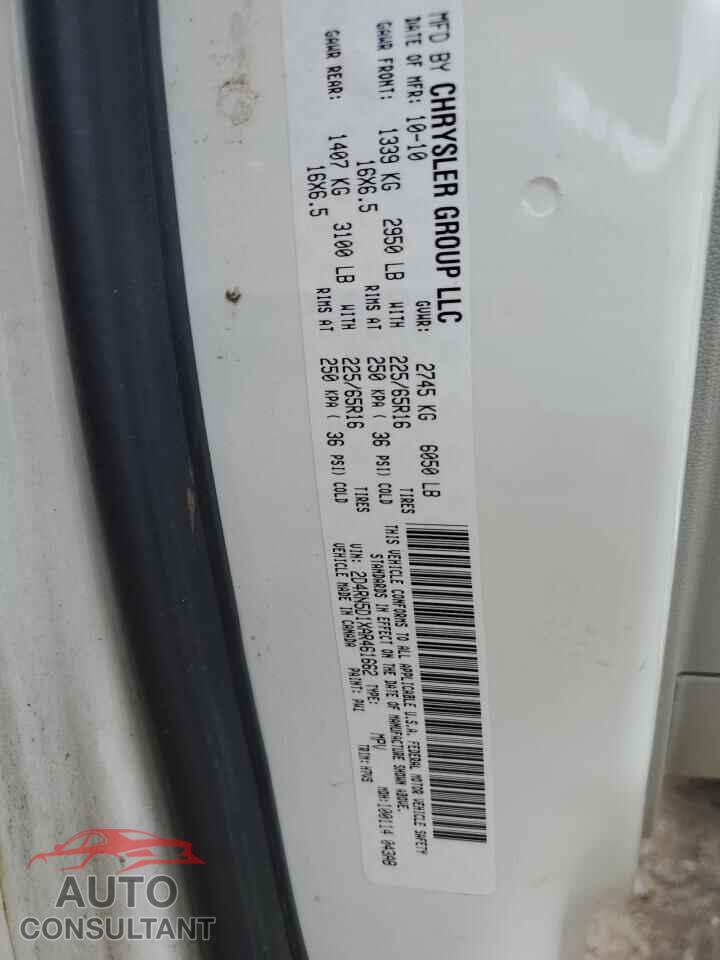 DODGE CARAVAN 2010 - 2D4RN5D1XAR461662