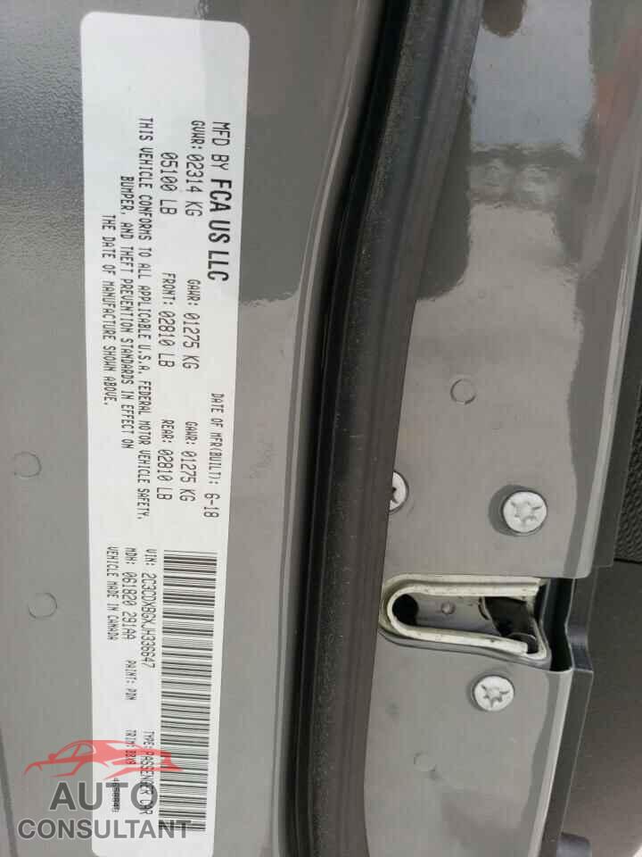 DODGE CHARGER 2018 - 2C3CDXBGXJH336647