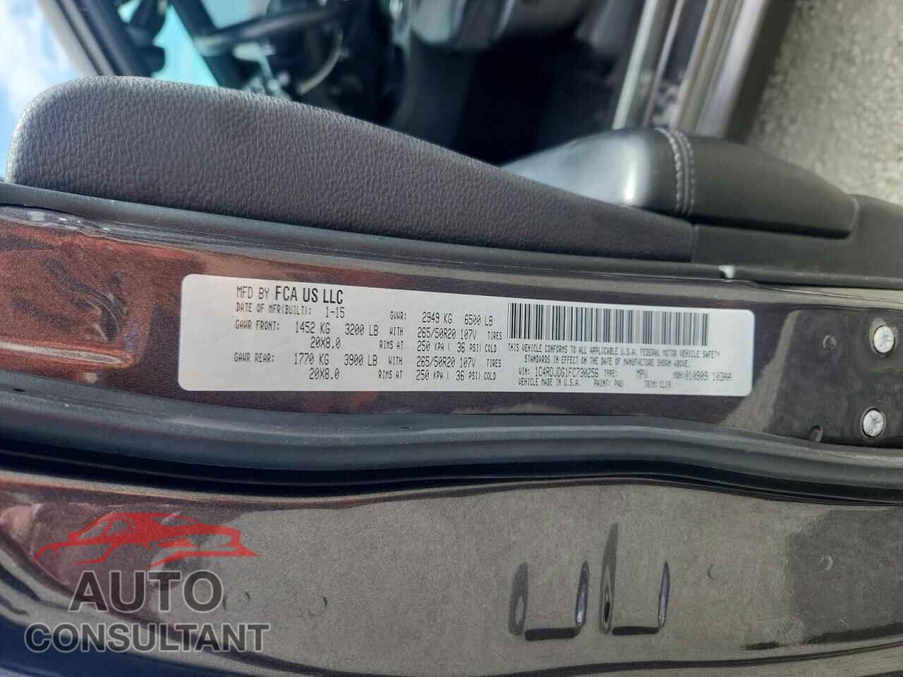 DODGE DURANGO 2015 - 1C4RDJDG1FC730256