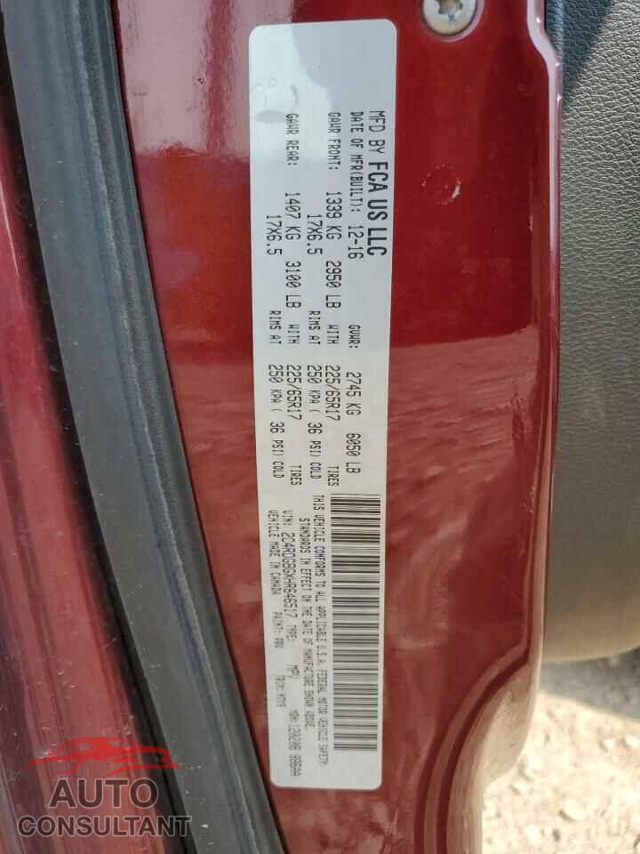 DODGE CARAVAN 2017 - 2C4RDGBGXHR646517