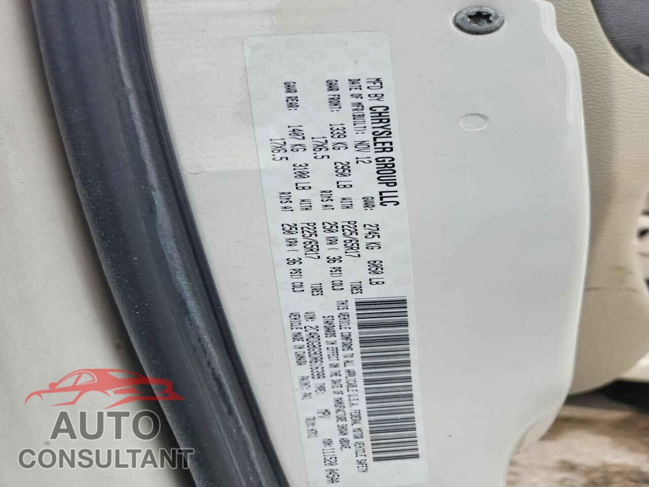 DODGE CARAVAN 2013 - 2C4RDGBG9DR616399