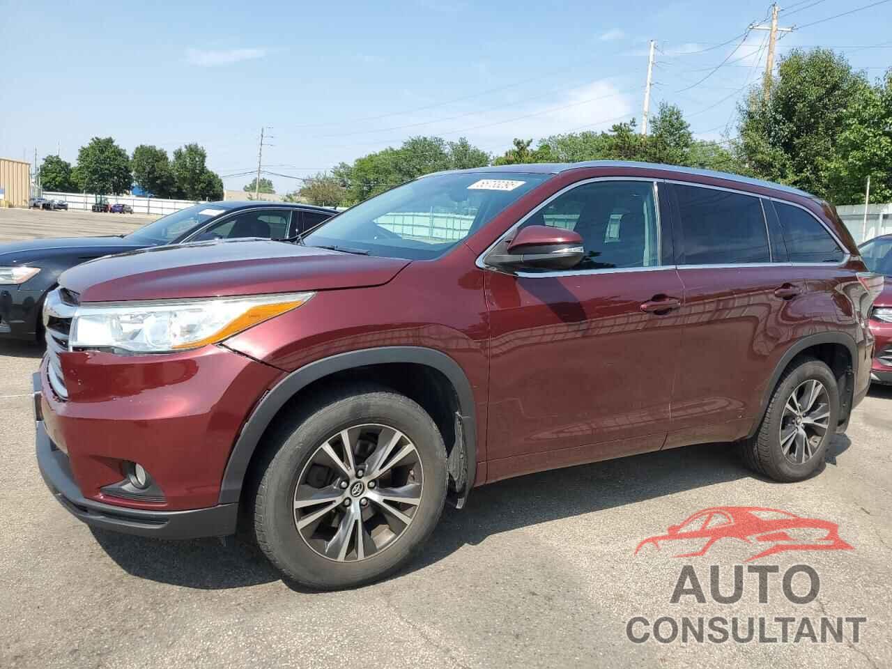 TOYOTA HIGHLANDER 2016 - 5TDJKRFH3GS351881