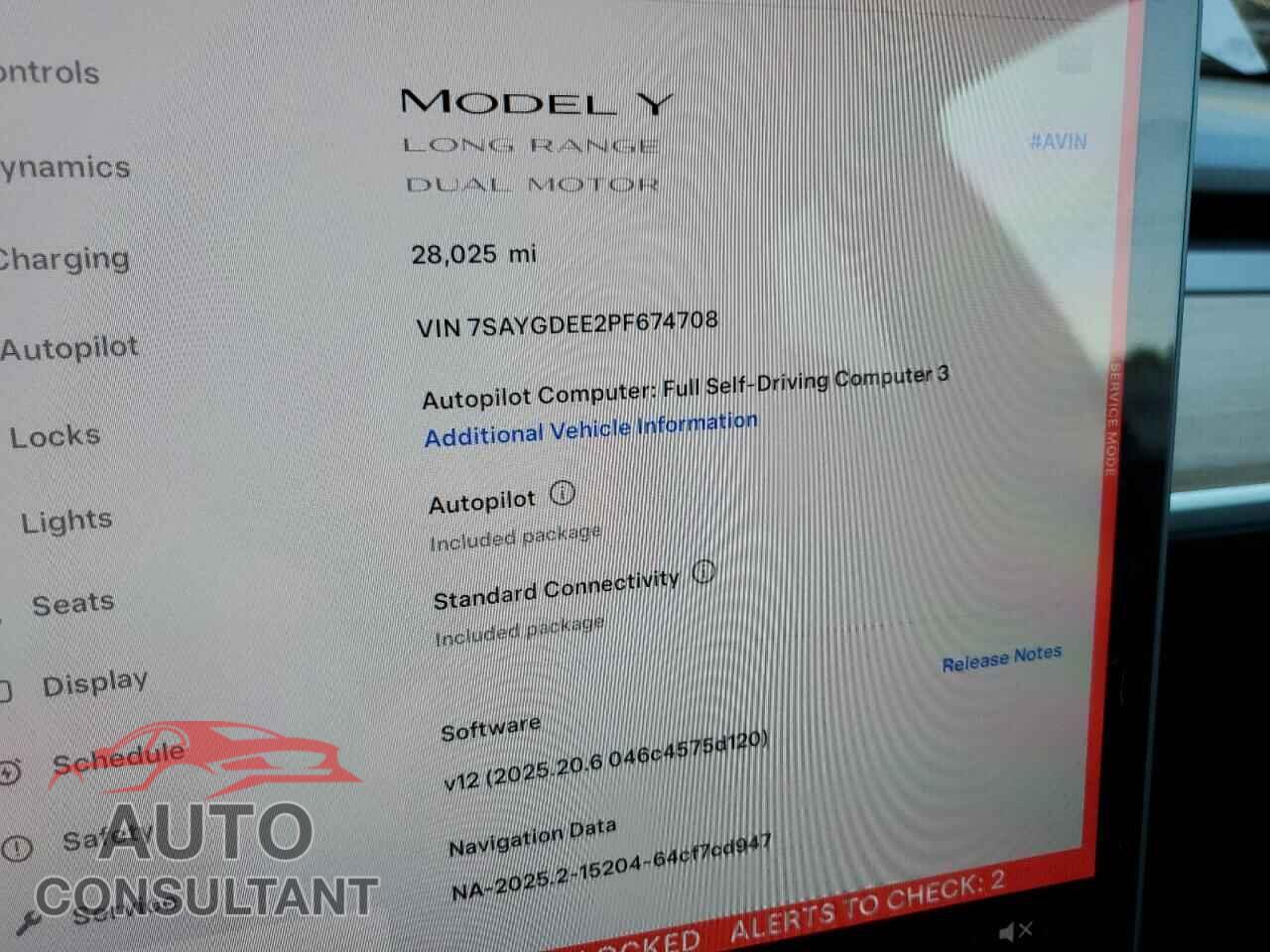 TESLA MODEL Y 2023 - 7SAYGDEE2PF674708