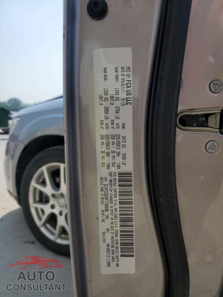 DODGE JOURNEY 2015 - 3C4PDCBG4FT709086