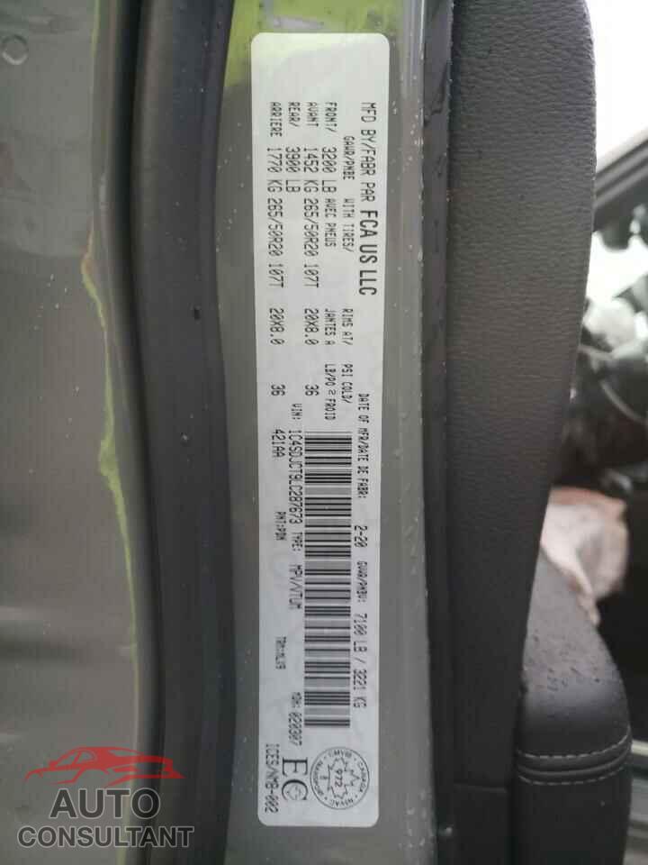 DODGE DURANGO 2020 - 1C4SDJCT9LC287673