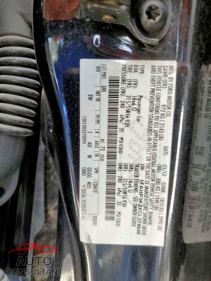 FORD FOCUS 2012 - 1FAHP3K2XCL374848