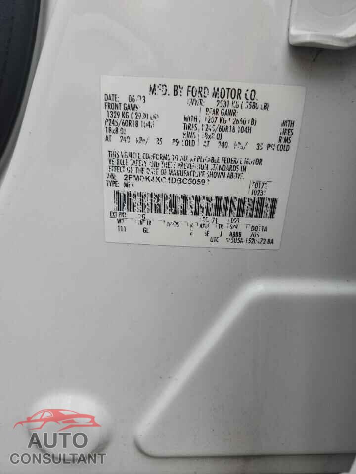 FORD EDGE 2013 - 2FMDK4KC4DBC50593