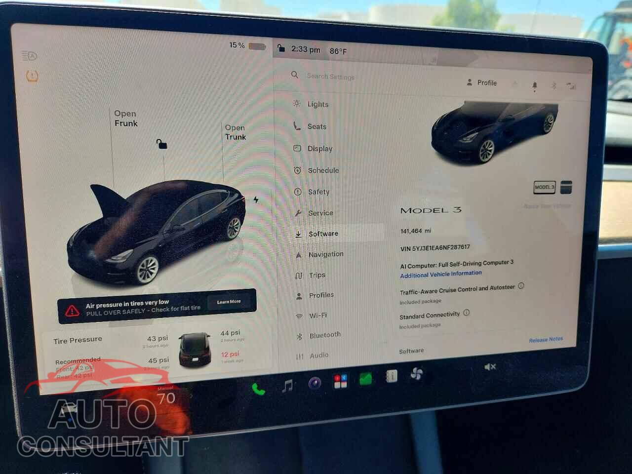 TESLA MODEL 3 2022 - 5YJ3E1EA6NF287617