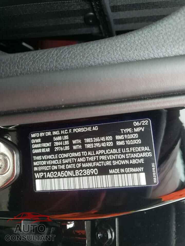 PORSCHE MACAN 2022 - WP1AG2A50NLB23890