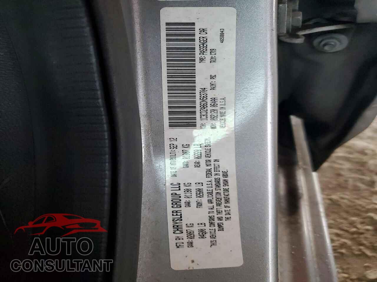 DODGE AVENGER 2013 - 1C3CDZAB6DN563704