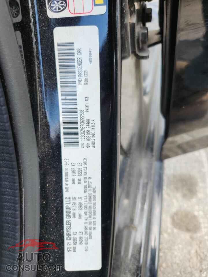 DODGE AVENGER 2012 - 1C3CDZAB7CN227588