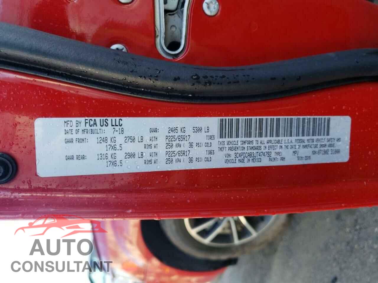 DODGE JOURNEY 2018 - 3C4PDCAB3JT474792