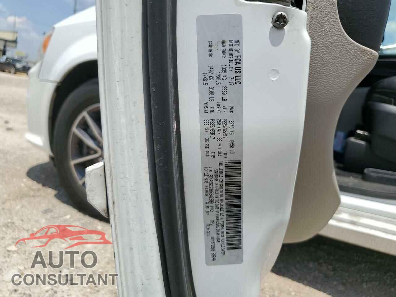 DODGE CARAVAN 2017 - 2C4RDGCG3HR842880