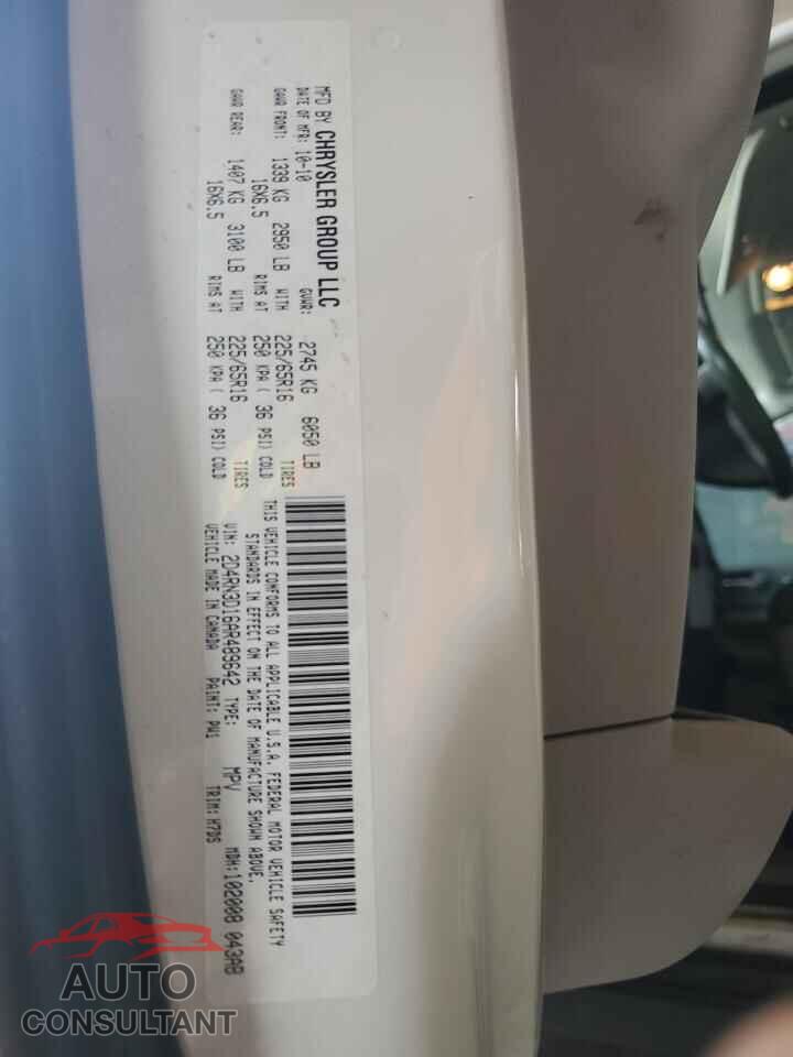 DODGE CARAVAN 2010 - 2D4RN3D16AR489642
