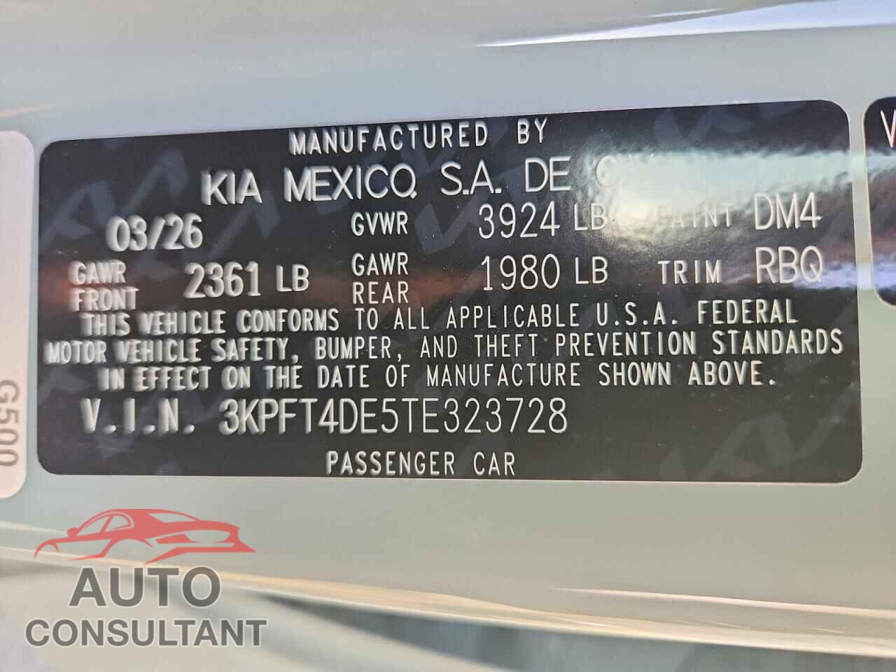 KIA ALL OTHER 2026 - 3KPFT4DE5TE323728