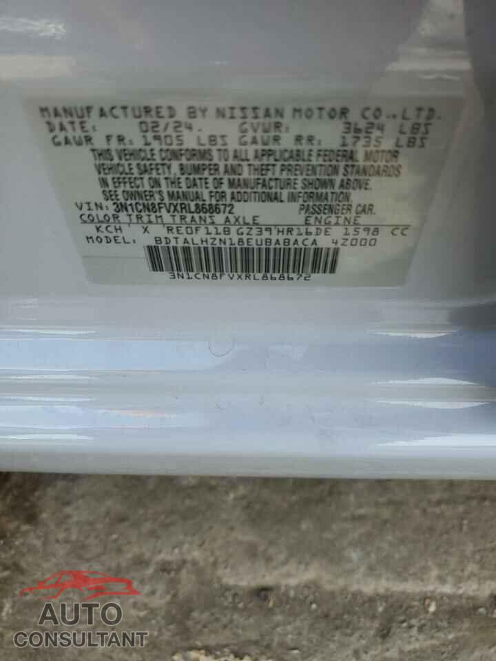 NISSAN VERSA 2024 - 3N1CN8FVXRL868672
