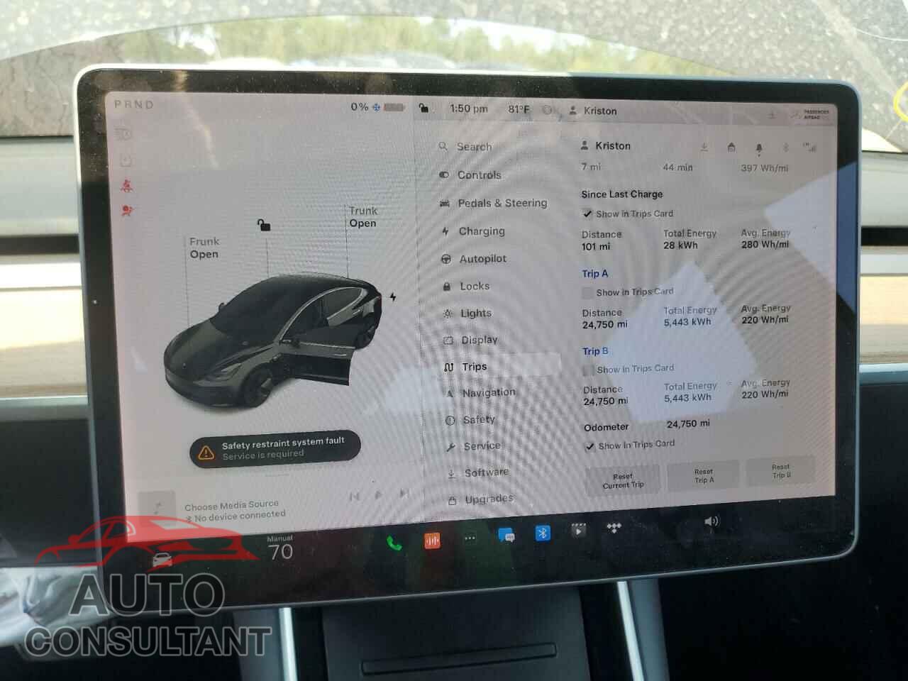 TESLA MODEL 3 2020 - 5YJ3E1EAXLF643726