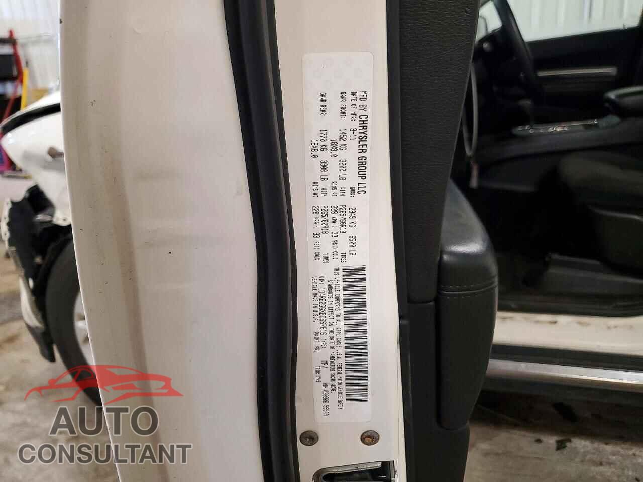 DODGE DURANGO 2011 - 1D4RE2GGXBC667816