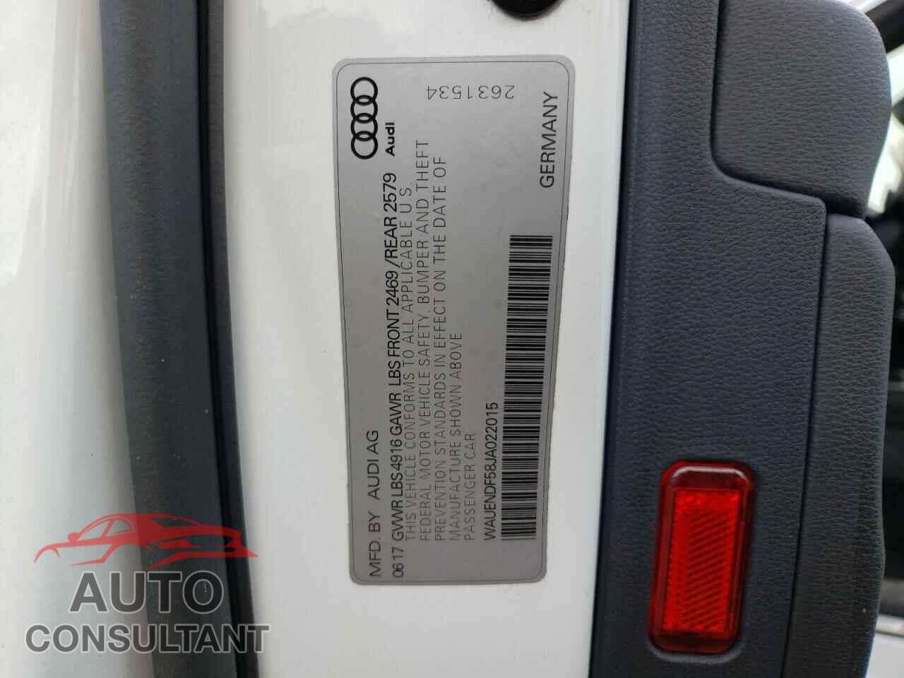 AUDI A5 2018 - WAUENDF58JA022015