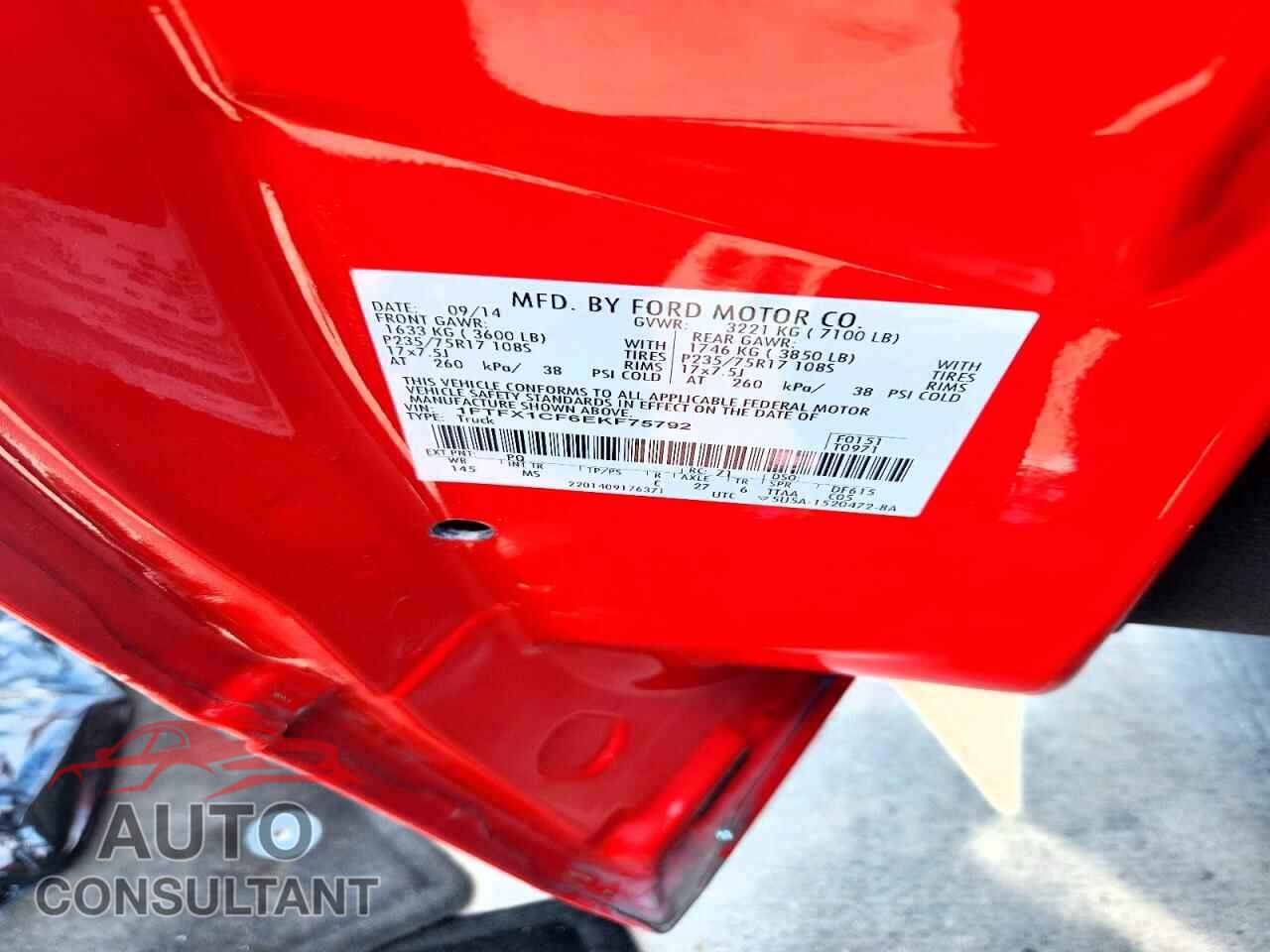 FORD F150 2014 - 1FTFX1CF6EKF75792