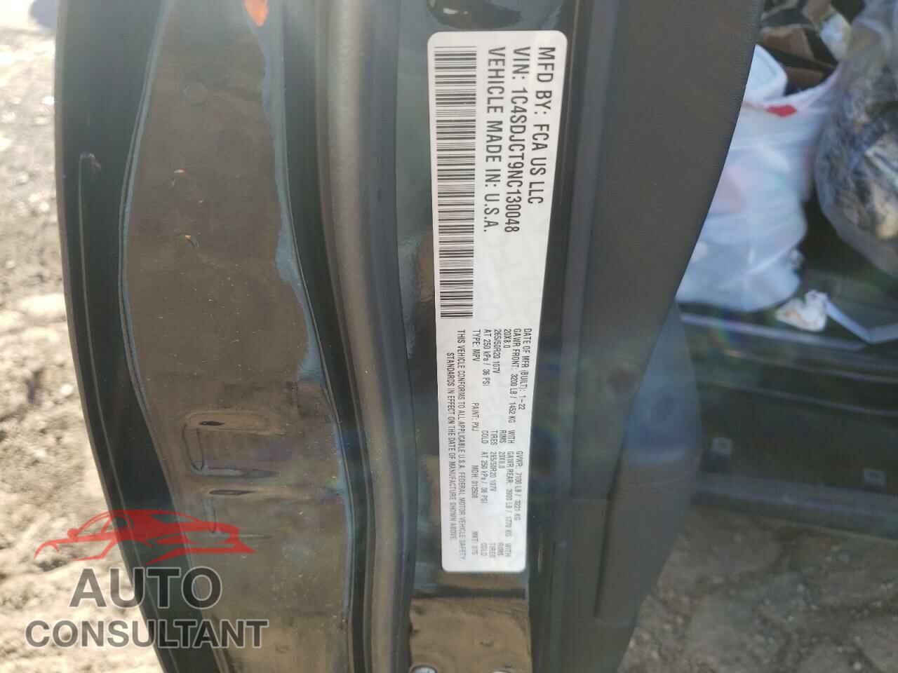 DODGE DURANGO 2022 - 1C4SDJCT9NC130048