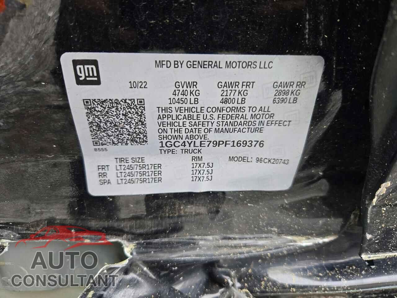 CHEVROLET SILVERADO 2023 - 1GC4YLE79PF169376