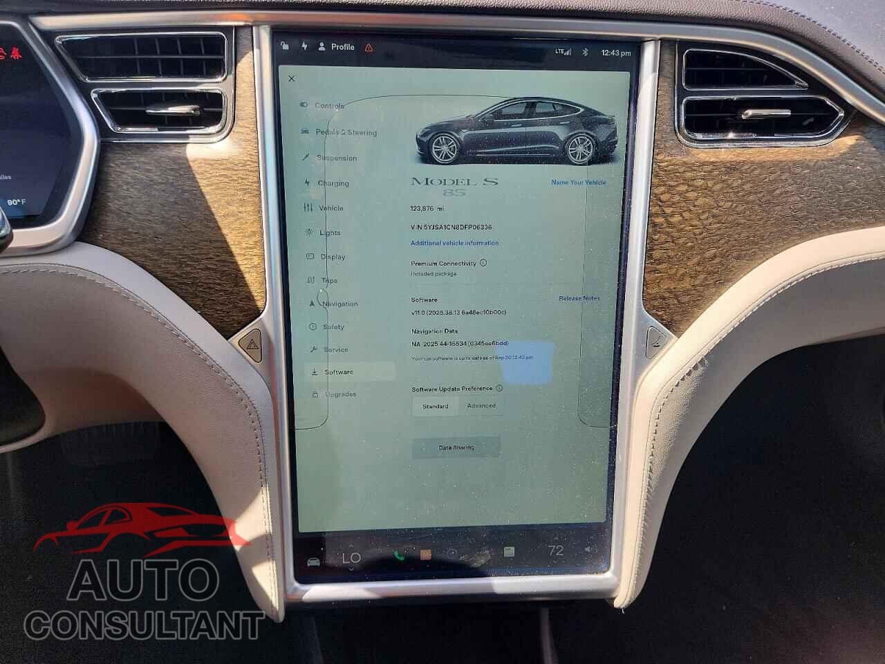 TESLA MODEL S 2013 - 5YJSA1CN8DFP06336