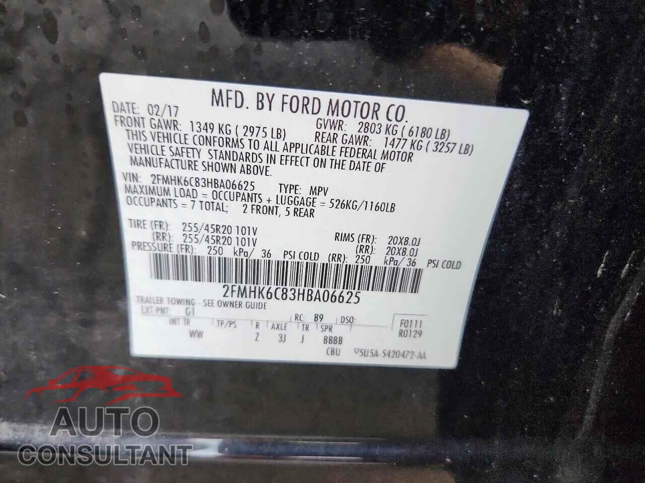 FORD FLEX 2017 - 2FMHK6C83HBA06625