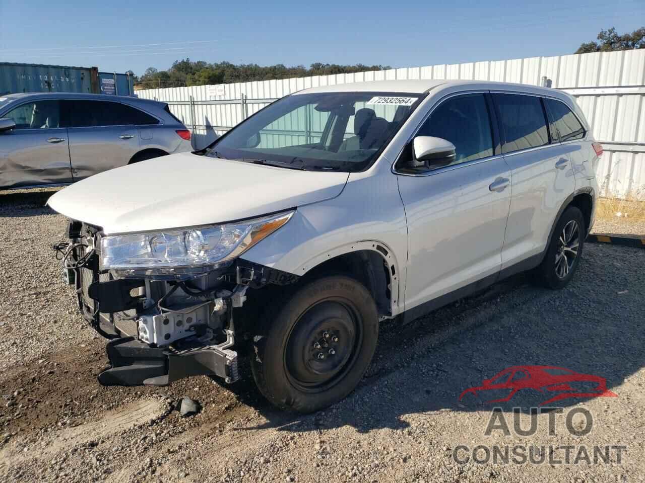 TOYOTA HIGHLANDER 2019 - 5TDBZRFH5KS738991