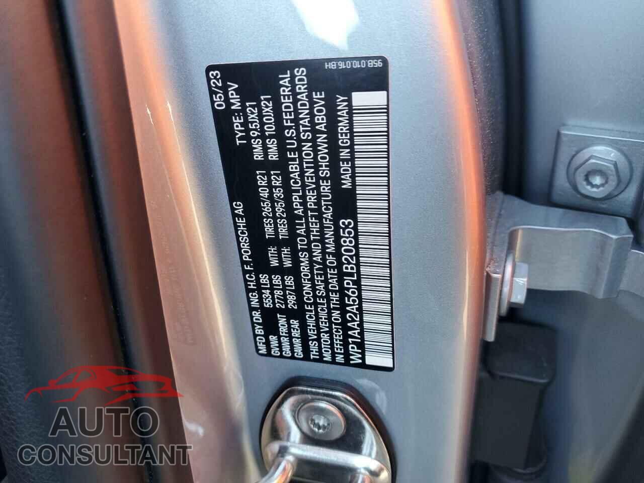 PORSCHE MACAN BASE 2023 - WP1AA2A56PLB20853