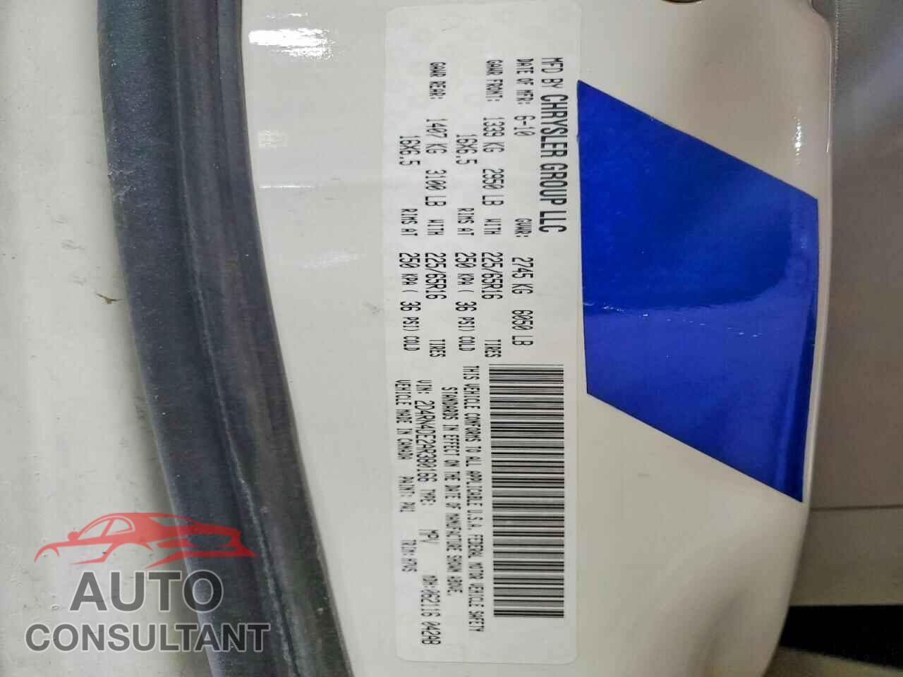 DODGE CARAVAN 2010 - 2D4RN4DE2AR380166