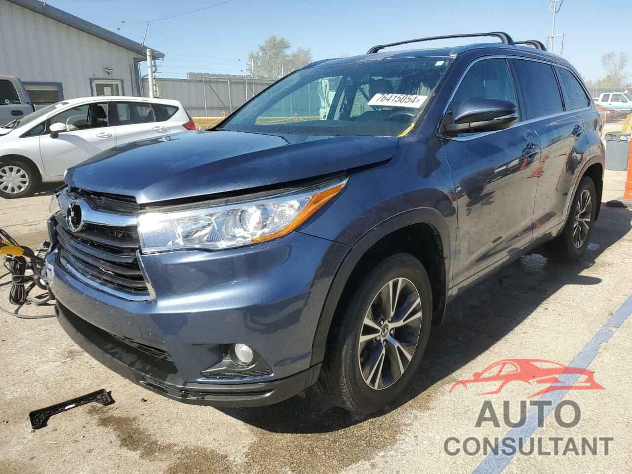 TOYOTA HIGHLANDER 2016 - 5TDJKRFH2GS314434