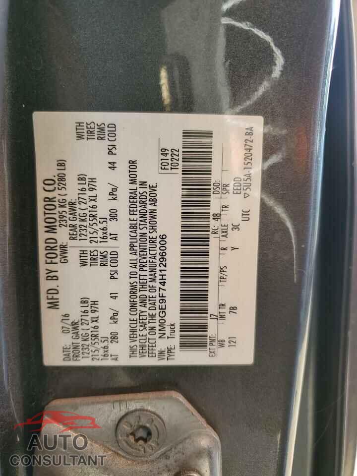 FORD TRANSIT 2017 - NM0GE9F74H1296006