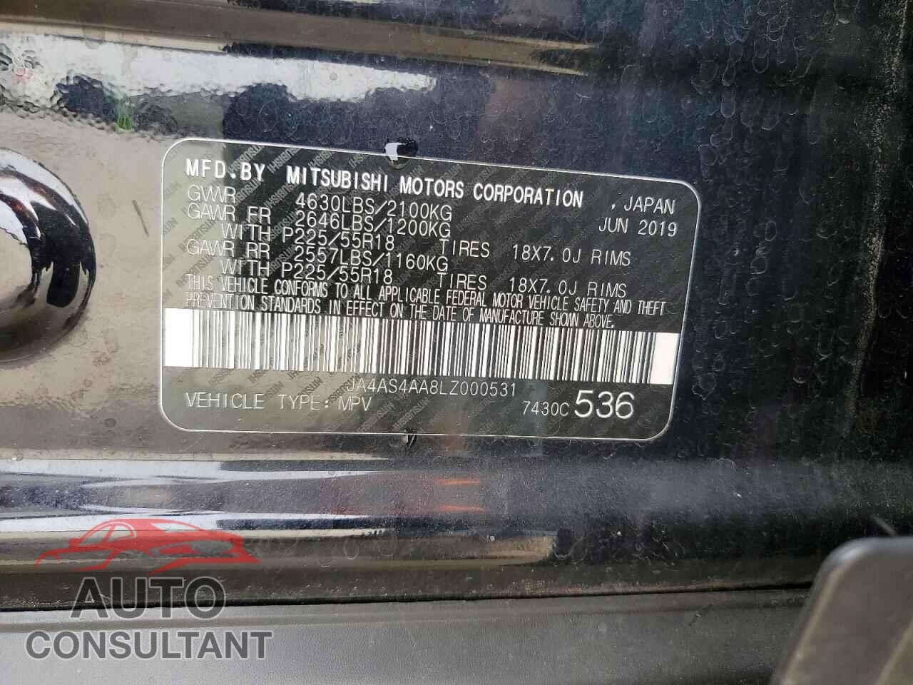 MITSUBISHI ECLIPSE 2020 - JA4AS4AA8LZ000531