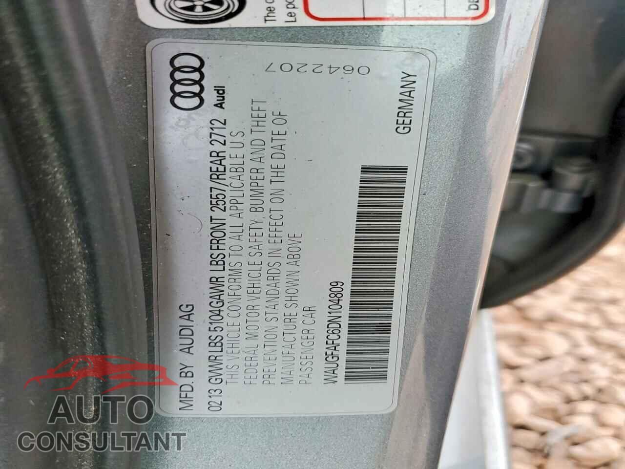 AUDI A6 2013 - WAUGFAFC6DN104809