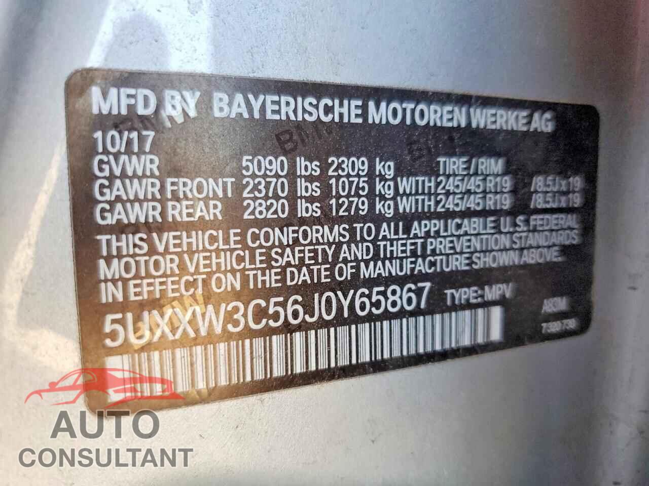 BMW X4 2018 - 5UXXW3C56J0Y65867