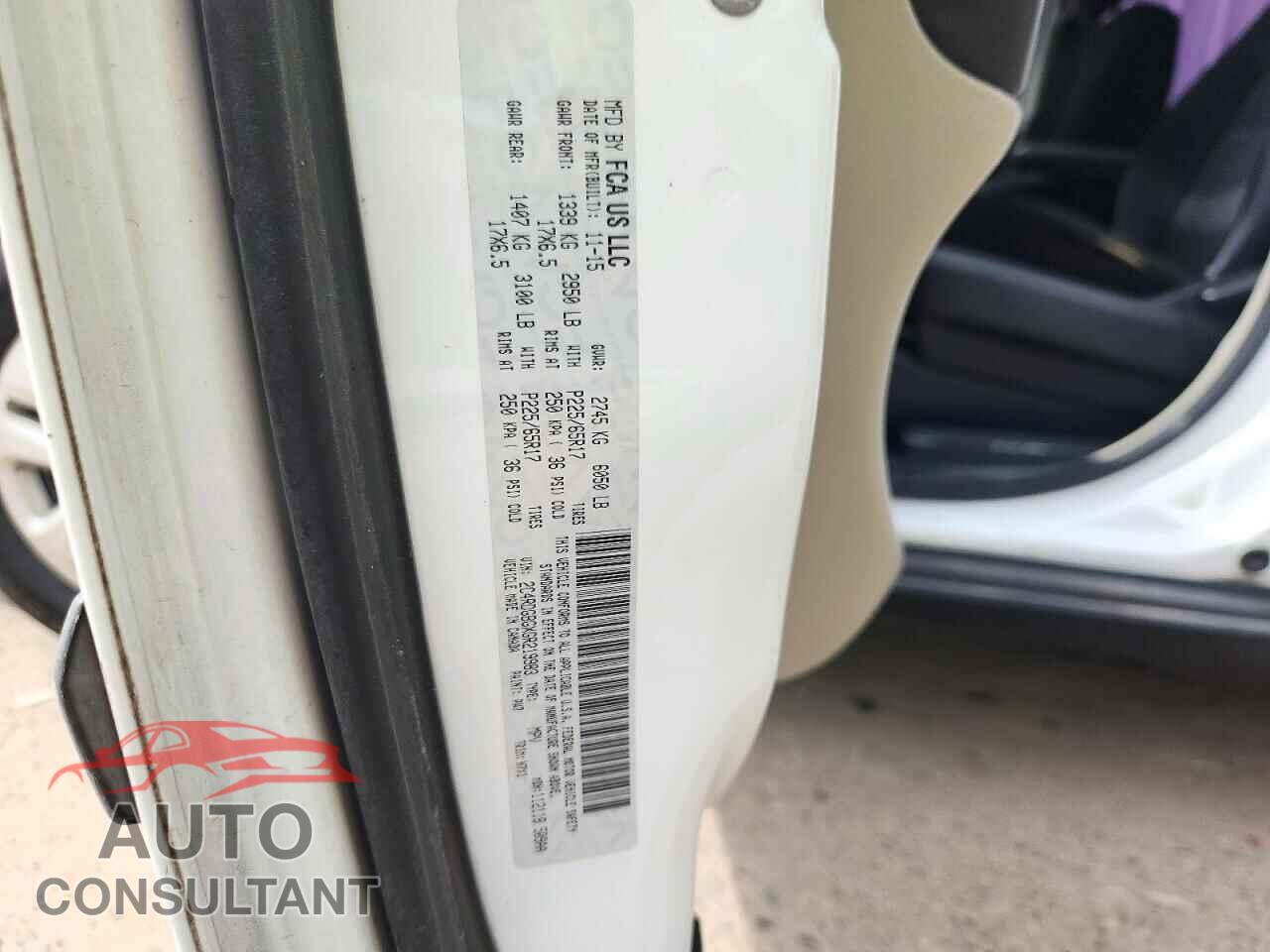 DODGE CARAVAN 2016 - 2C4RDGBGXGR219983