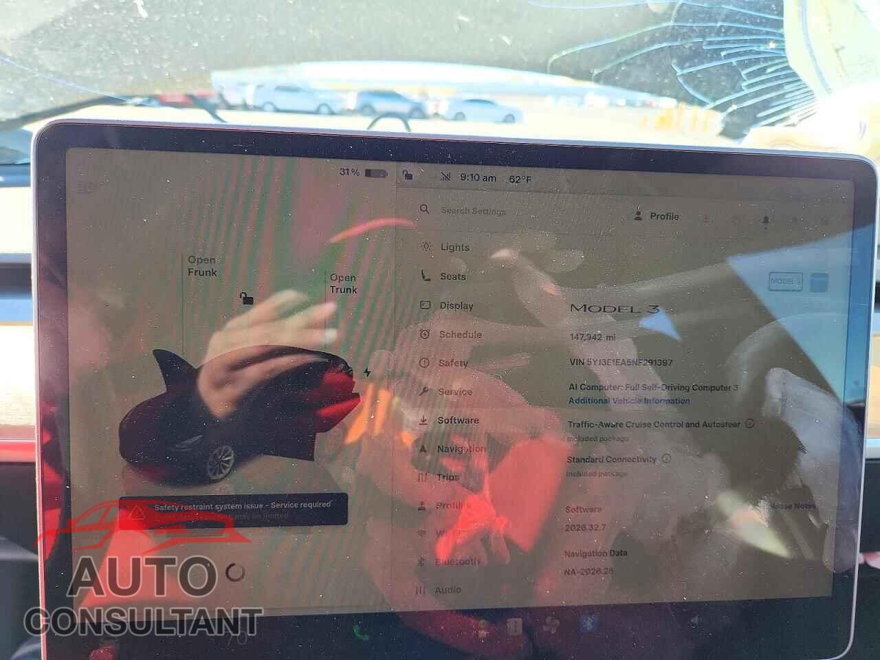 TESLA MODEL 3 2022 - 5YJ3E1EA5NF291397