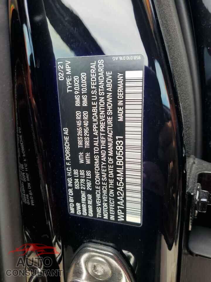 PORSCHE MACAN 2021 - WP1AA2A54MLB05831