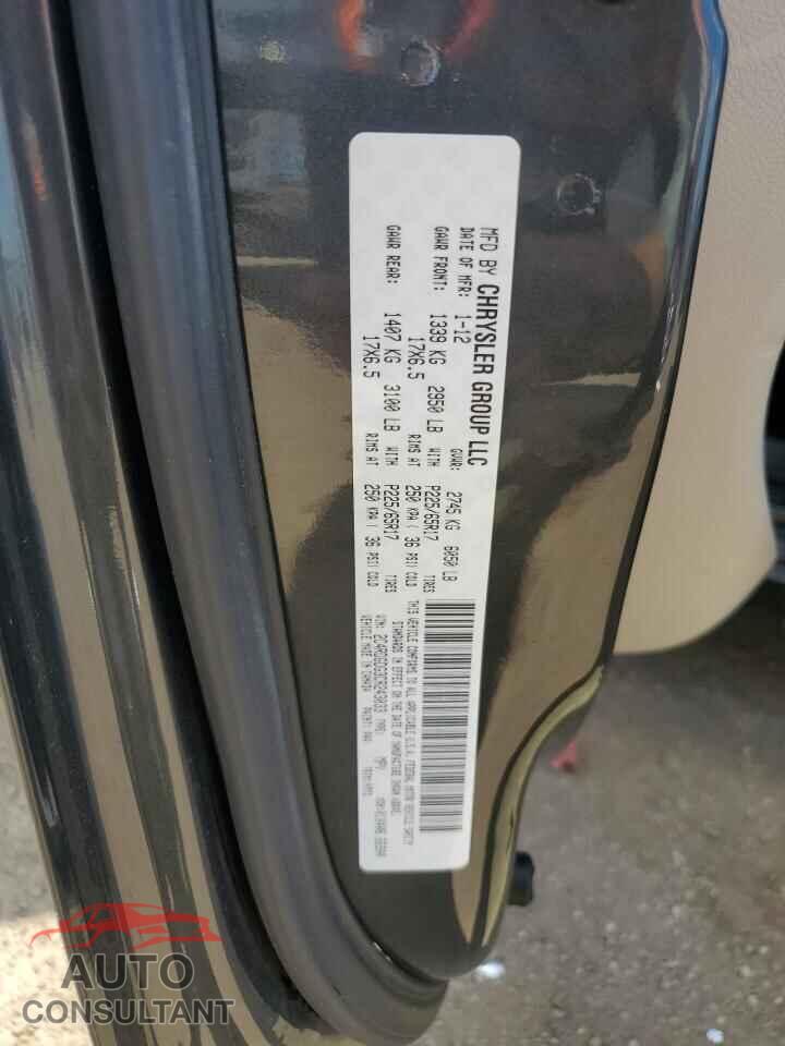 DODGE CARAVAN 2012 - 2C4RDGDG3CR243033
